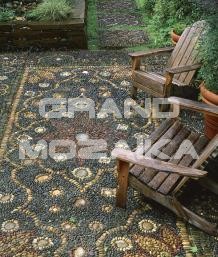 Дорожка из речной гальки и известкового раствора Дорожка из речной гальки и известкового раствора