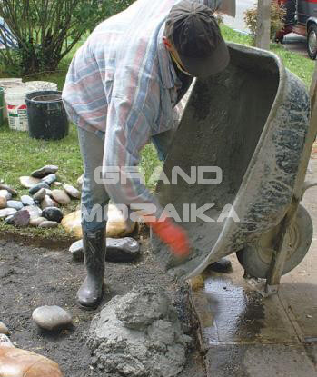 Заливка гальки Заливка гальки