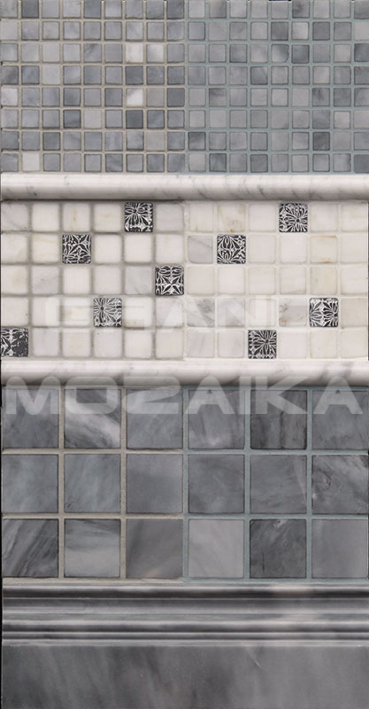 Мозаика 7M033-15P (Bardiglio Nuvolato) серия Adriatica