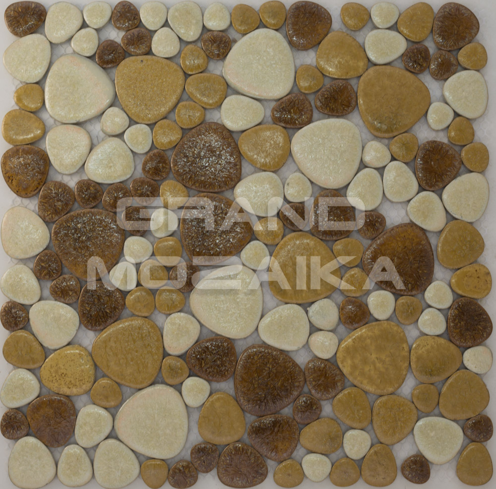 мозаика морские камешки в интерьере