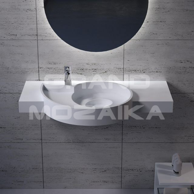 Настенная раковина из акрилового камня 1000x520x170 по цене 28700 руб ...