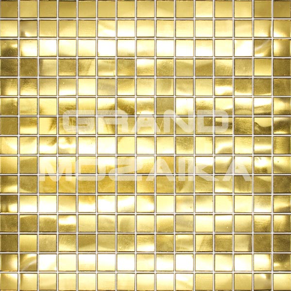 Золотая мозаика серия Golden Mean по цене 8557 руб./лист! Артикул: 10851.Цвет: золотой. Материал: стекло+золото 24k
